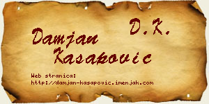 Damjan Kasapović vizit kartica